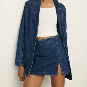 Reformation Siobhan Denim Mini Skirt Owens - Size 25